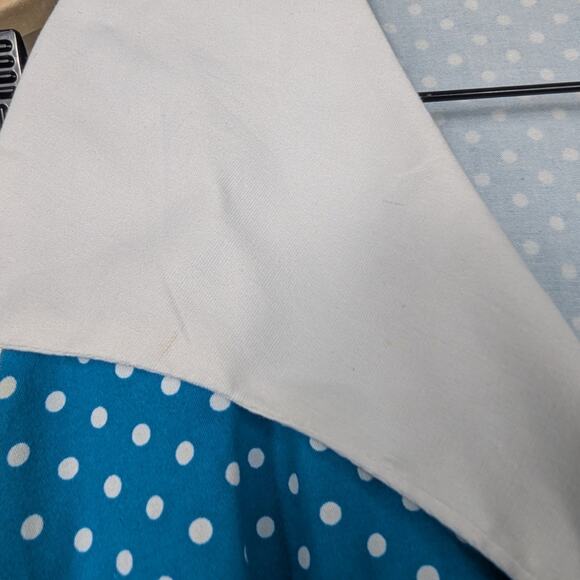 Tatyana Vintage Retro Style Pin-Up Polka Dot Fit and Flare Midi Dress - Picture 6 of 12